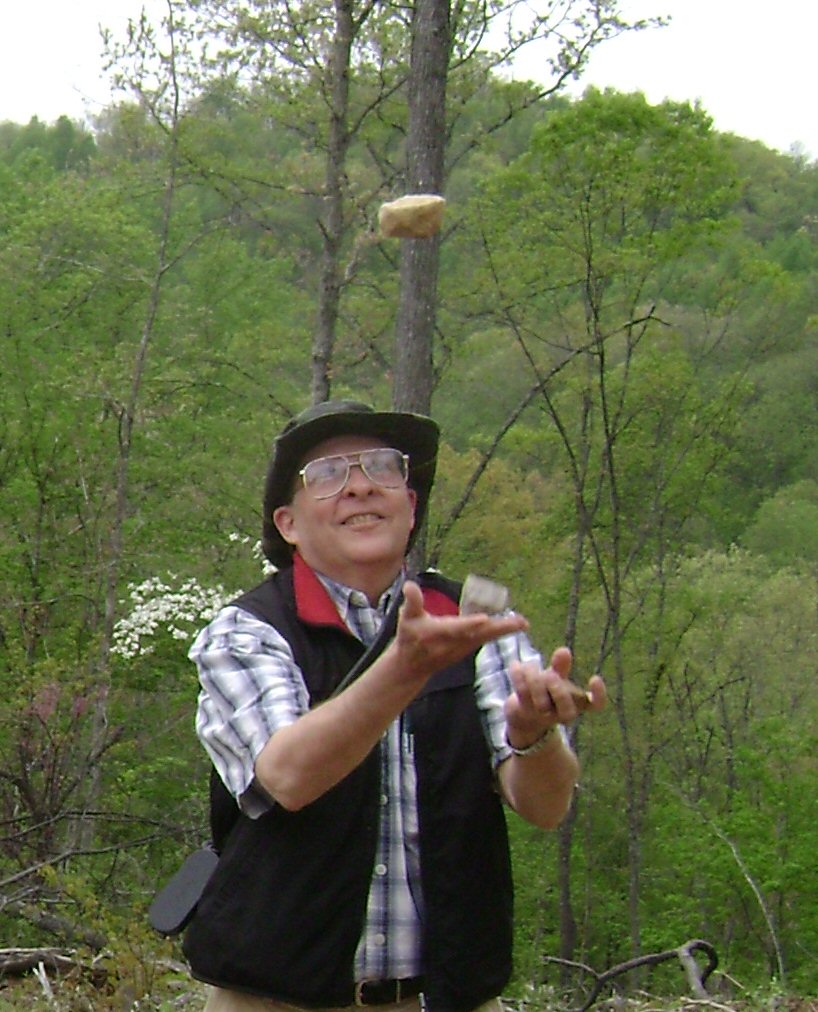 Magnified photo of Dr. Ray Winstead juggling - 2008